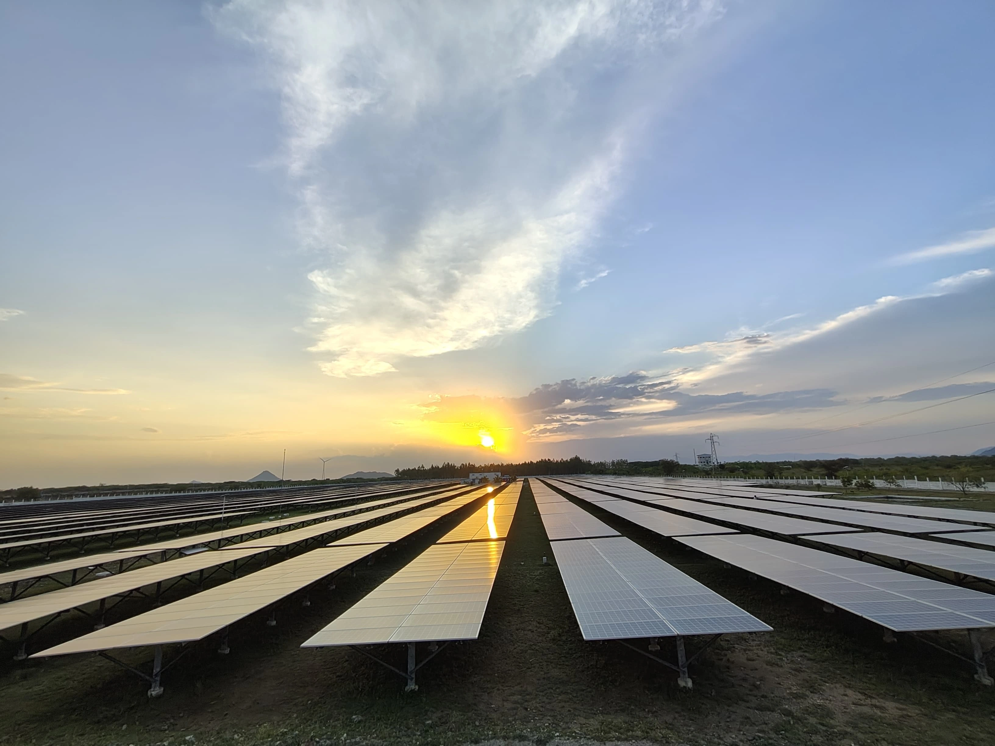 Solar Farm Sunset